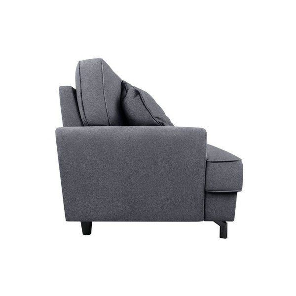 Canapea cu 3 locuri Kooko Home Salsa, gri închis-image-3