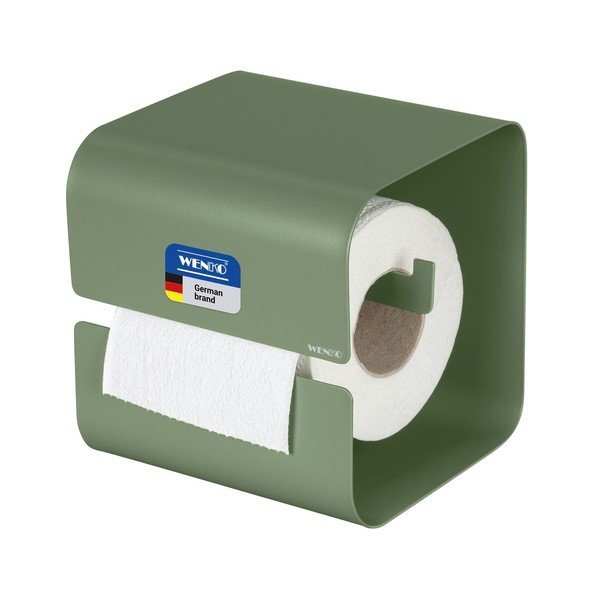 Suport pentru hârtie igienică verde autoadeziv cu Turbo-Loc din oțel Lizan – Wenko-image-3