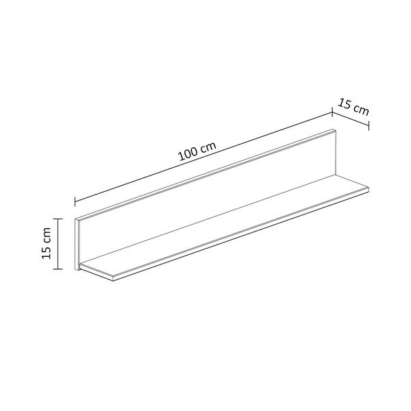 Raft alb din lemn de pin 100 cm Teramo – Støraa-image-4