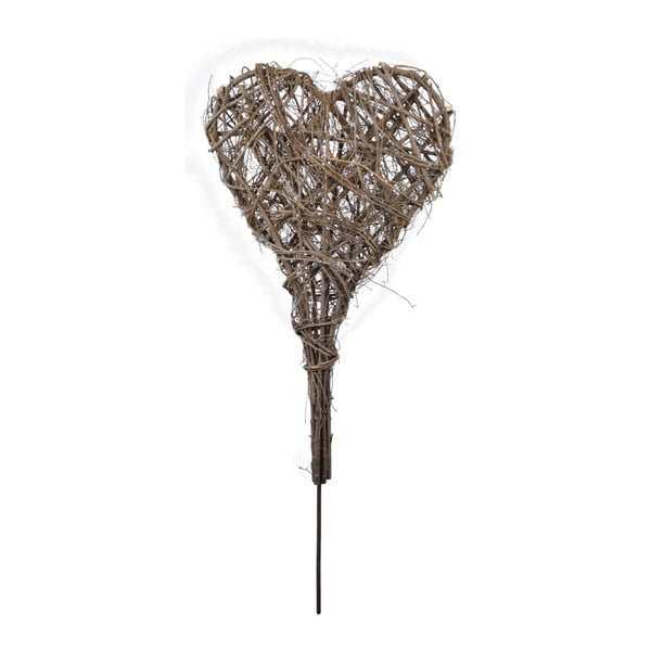 Decorațiune din răchită Ego Dekor Heart, înălțime 43 cm, natural