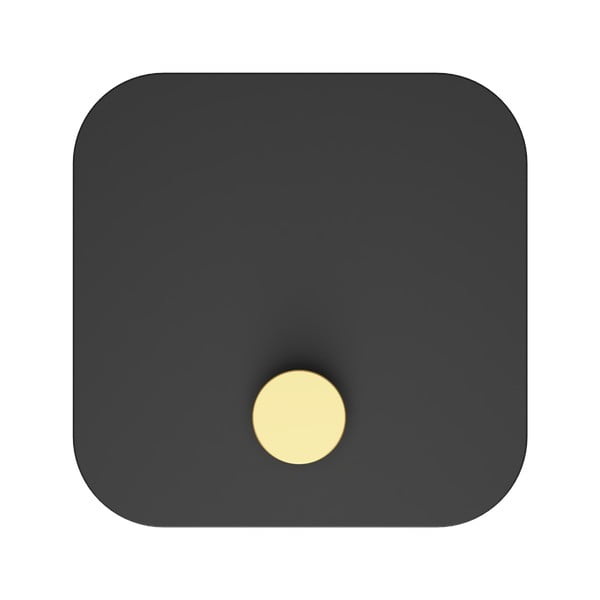 Cuier de perete negru cu raft din metal Hang in There – UMAGE-image-3