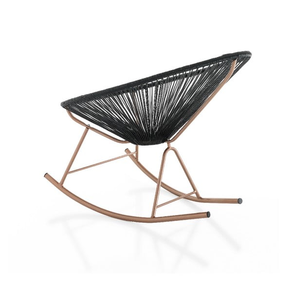 Fotoliu balansoar adecvat pentru exterior Tomasucci Numana, negru-image-2