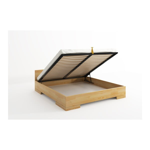 Pat dublu din lemn de pin, cu spațiu de depozitare, SKANDICA Spectrum, 140 x 200 cm-image-4