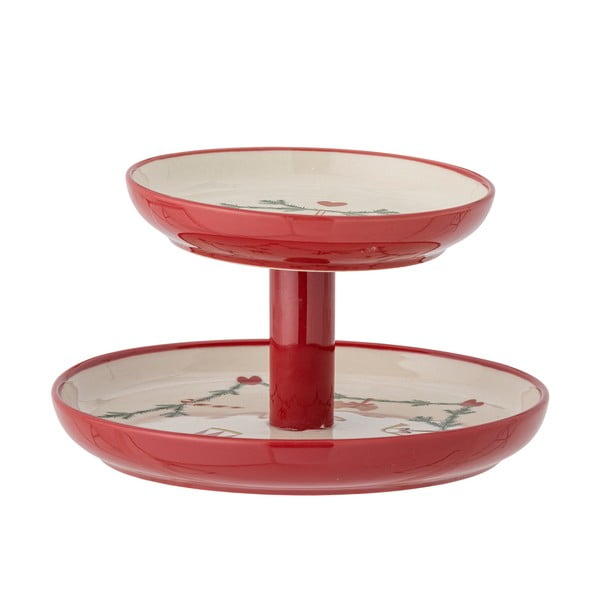 Platou etajat din gresie  cu model de Crăciun Yule – Bloomingville