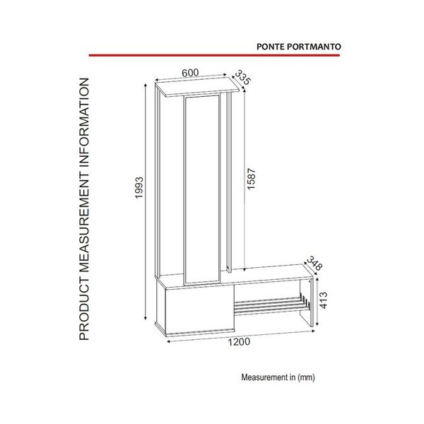 Cuier pentru hol Ponte Walnut-image-4