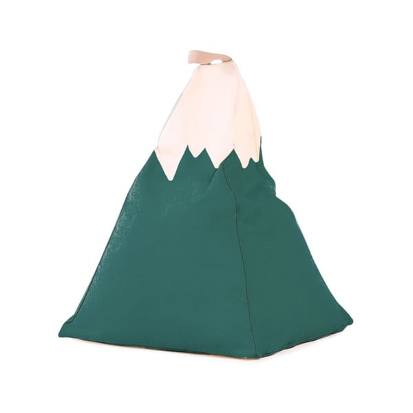 Fotoliu puf pentru copii verde/bej Mountain – Little Nice Things