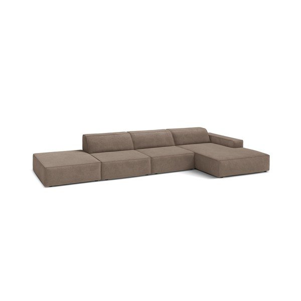 Colțar modular bej (cu colț pe partea dreaptă/cu șezlong) Jodie – Micadoni -image-1