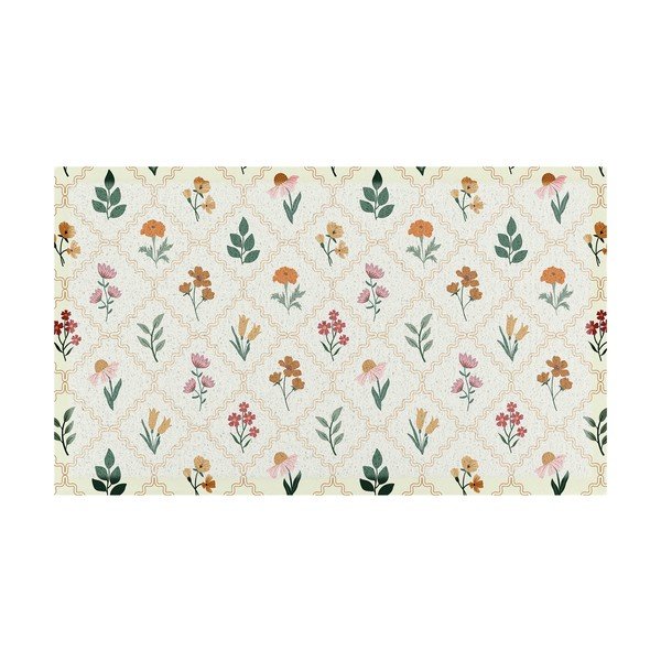 Covoraș de intrare din PVC 40x70 cm Vintage Floral Stamp – Artsy Doormats