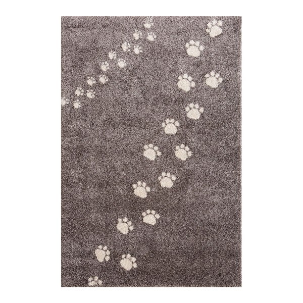 Covor Art For Kids Footprints, 135 x 190 cm, gri