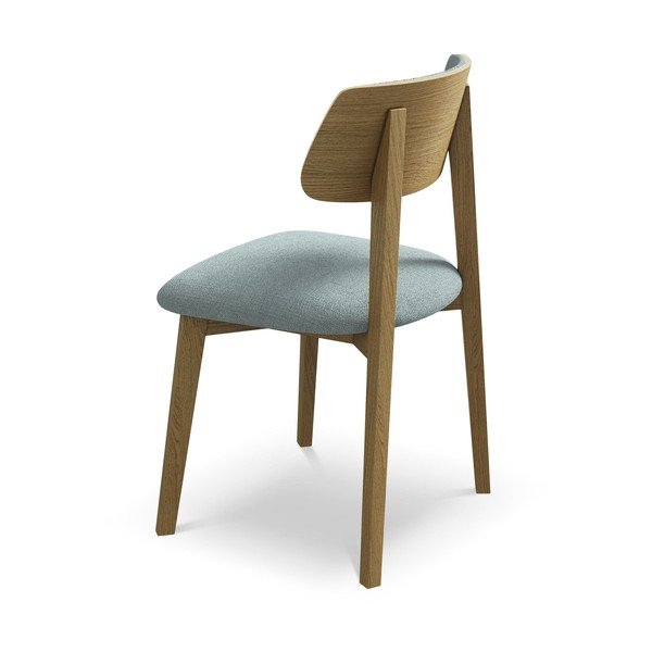 Scaun de dining albastru din lemn masiv Niu – Makamii-image-3