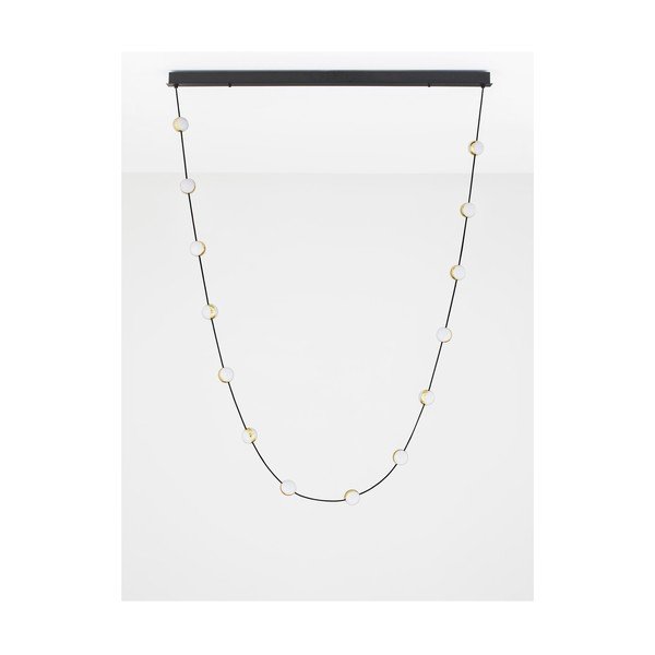 Lustră negru-mat LED cu intensitate reglabilă din aluminiu cu abajur din sticlă acrilică Alcinoe – Nova Luce-image-3