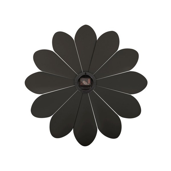 Ceas de perete Karlsson Flower, ø 60 cm, negru-image-3