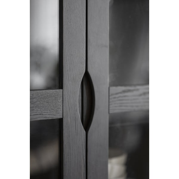 Vitrină maro cu aspect de lemn de stejar 82x185 cm Filippa – Rowico-image-4