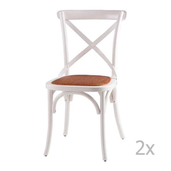 Set 2 scaune din lemn sømcasa Ariana, alb