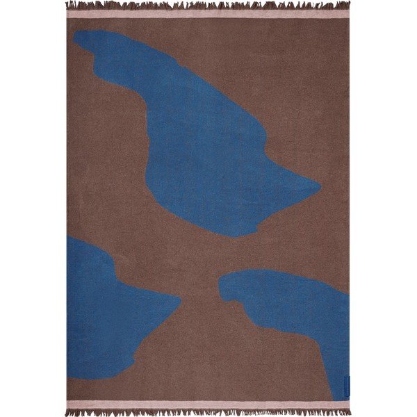 Pătură burgundy/albastră din bumbac reciclat pentru TV 130x175 cm Studio – Mette Ditmer Denmark
