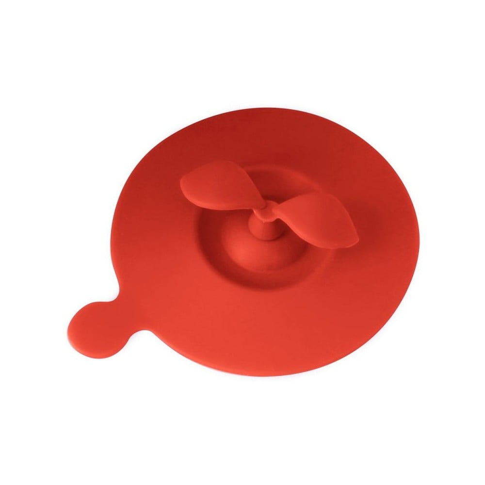 Capac din silicon pentru căni Vialli Design Leaves, roșu