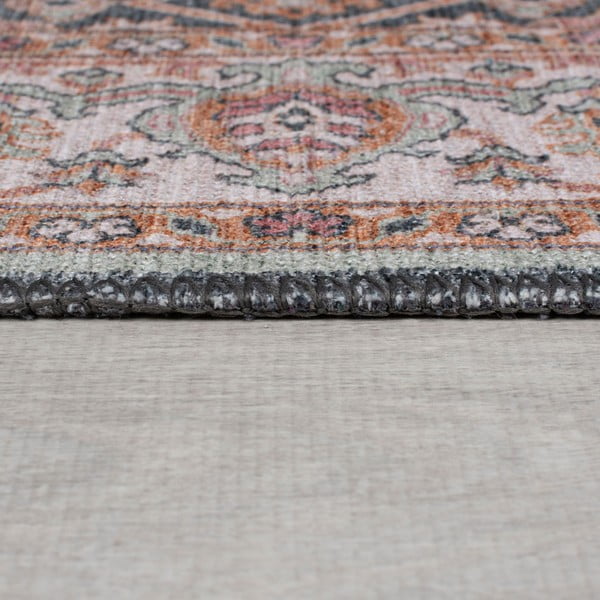 Covor tip traversă roz lavabil 60x230 cm Briony Traditional – Flair Rugs-image-4