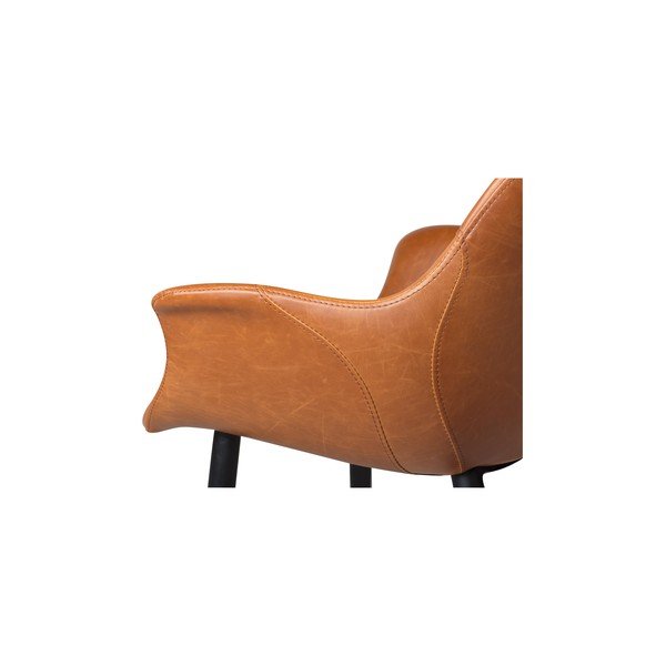 Scaun dining din piele artificială DAN-FORM Denmark Combino, maro-image-2