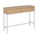 Masă consolă în culoare naturală cu aspect de lemn de stejar 30x100 cm Mid-Lines – Casa Selección