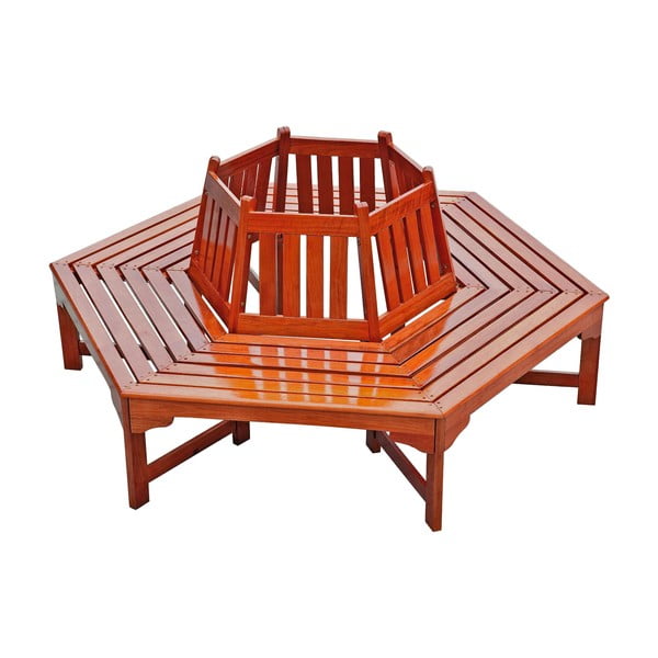 Bancă de grădină maro din lemn masiv Ontario – Garden Pleasure