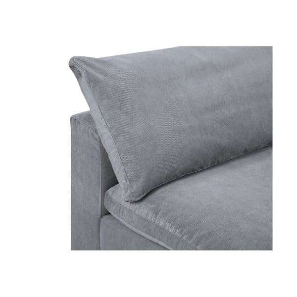 Modul cu tapițerie din catifea pentru canapea colț de dreapta Windsor & Co Sofas Galaxy, gri-image-1