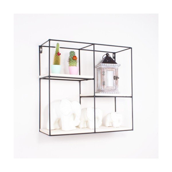 Raft de perete metalic North Carolina Scandinavian Home Decors Cube-image-1