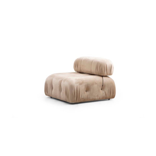 Canapea bej cu tapițerie din catifea 288 cm Bubble – Artie-image-3