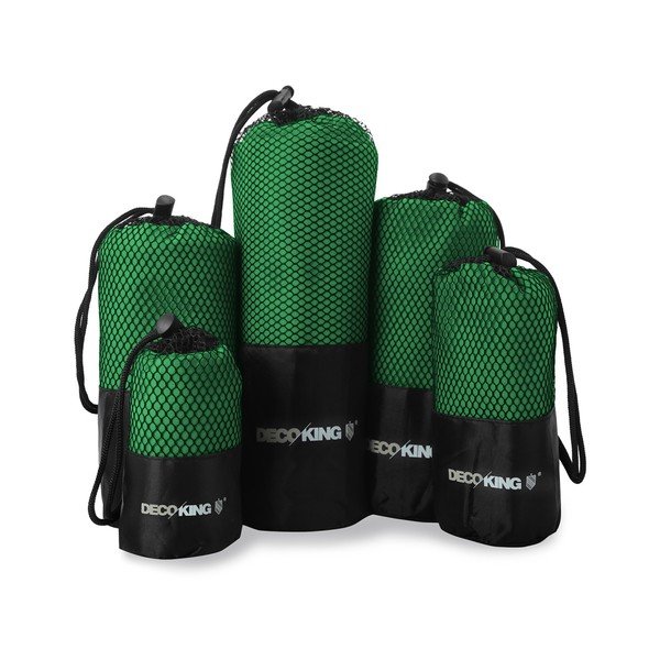 Prosop cu uscare rapidă DecoKing EKEA, 80 x 160 cm, verde-image-2