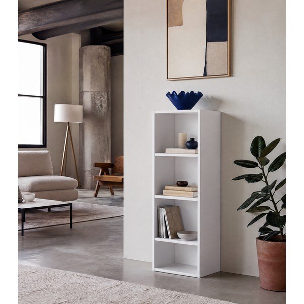 Bibliotecă albă 30x106x24 cm Cube – Casa Selección-image-3