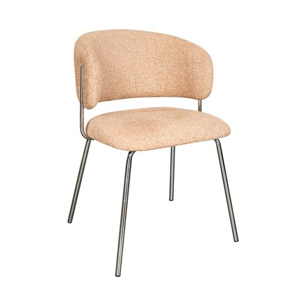 Set de scaune de living teracotă cu cotiere/stivuibil 2 buc. tapițat Elva – MOME