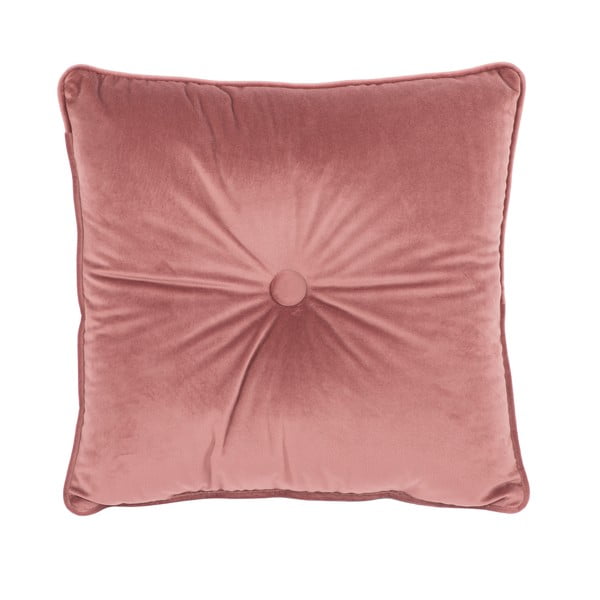Pernă Tiseco Home Studio Velvet Button, 45 x 45 cm, roz
