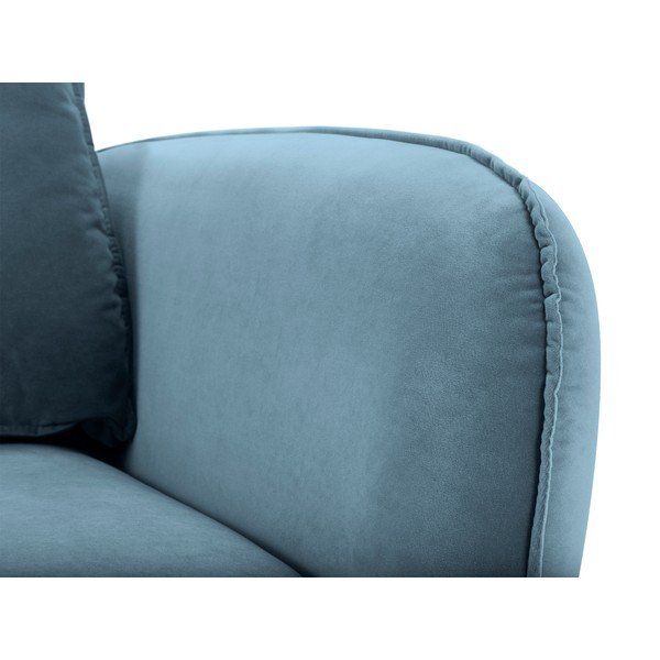 Fotoliu din catifea Kooko Home Lento, albastru deschis-image-3