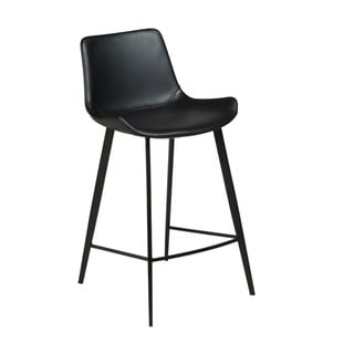 Scaun de bar din imitație de piele DAN-FORM Denmark Hype, negru