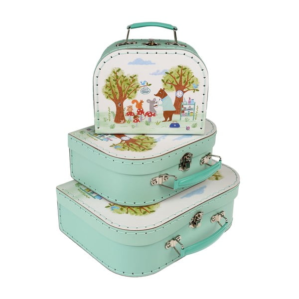 Organizatoare de jucării pentru copii 3 buc. din carton 21x28x8 cm Woodland Friends – Rex London-image-3
