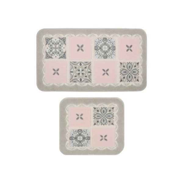 Set 2 covorașe de baie Confetti Bathmats Ceramic Pink