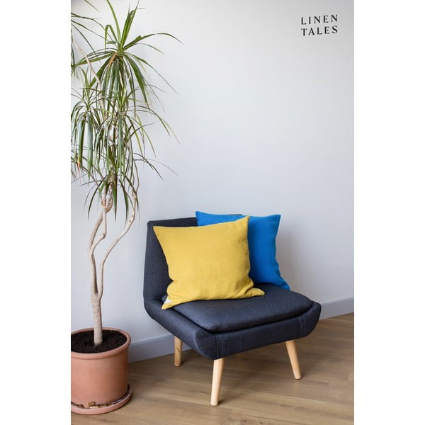 Față de pernă din in 50x50 cm French Blue – Linen Tales-image-1