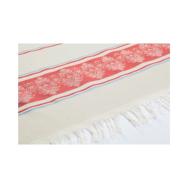 Prosop hammam Deco Bianca Loincloth Hatice Pink, 80 x 170 cm, roșu - bej -image-3