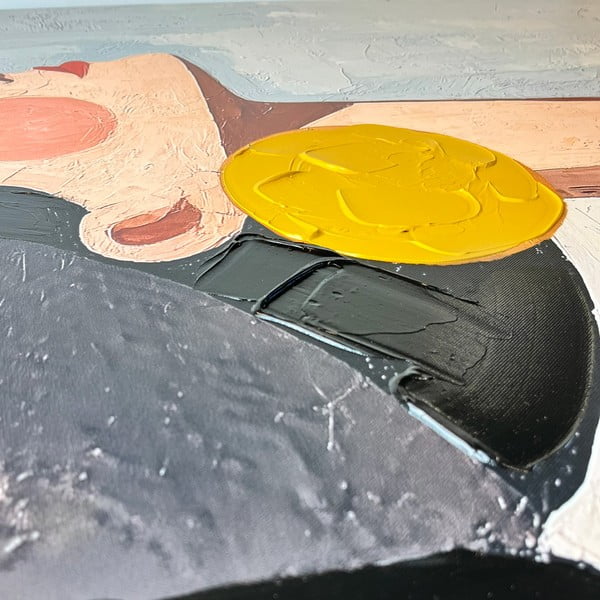 Tablou cu detalii pictate manual 70x100 cm Mae – Styler-image-2