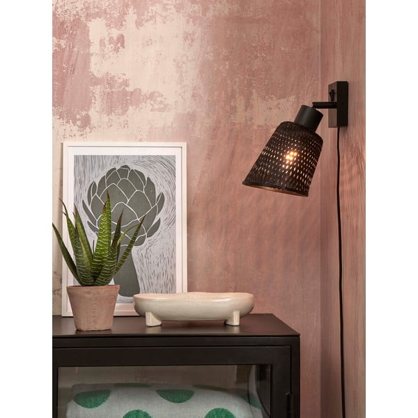 Aplică de perete neagră ø 15 cm Java – Good&Mojo-image-3