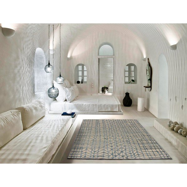 Covor albastru-bej 230x160 cm Cata - Universal-image-1