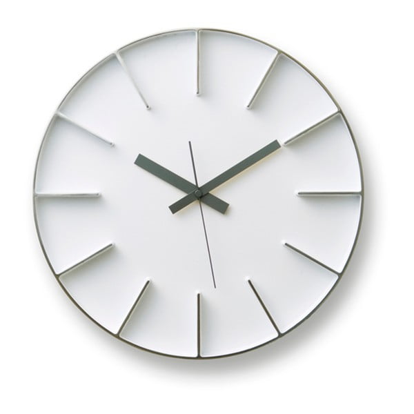 Ceas de perete Lemnos Clock Edge, ⌀ 35 cm, alb