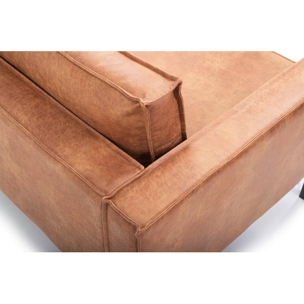 Canapea maro   din imitație de piele 216 cm Rate - Scandic-image-3