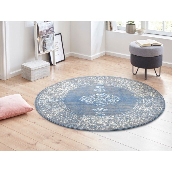 Covor albastru rotund ø 160 cm Méridional - Hanse Home-image-1