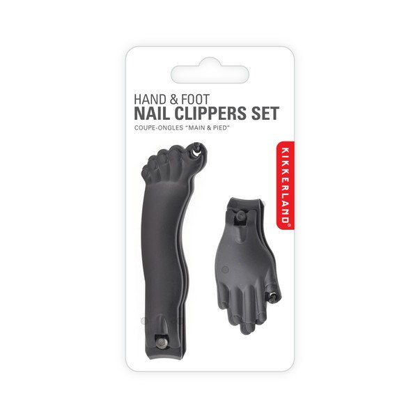 Set 2 unghiere Kikkerland Carbon Foot And Hand, negru-image-1