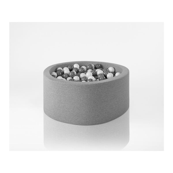 Piscină rotundă pentru copii cu 500 de mingi Misioo, 100 x 50 cm, gri deschis