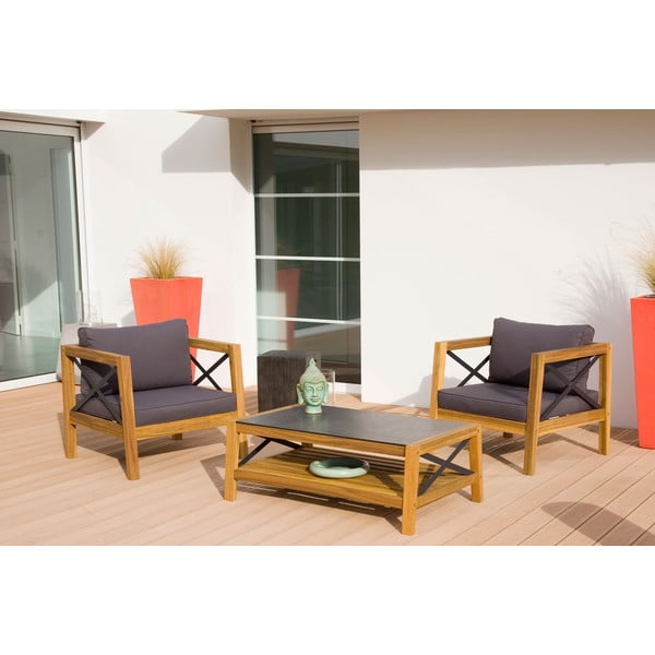 Set mobilier de grădină din lemn exotic Ezeis Balthazar-image-3