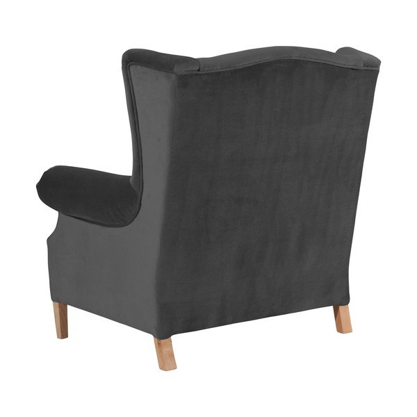 Fotoliu din catifea Max Winzer Harvey Velvet, gri antracit-image-3