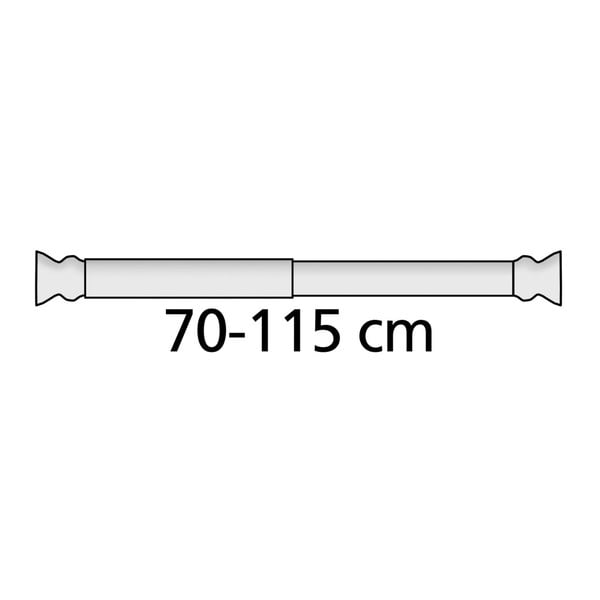 Bară/tijă telescopică pentru perdeaua de duș Wenko Shower Curtain Rod, alb-image-2