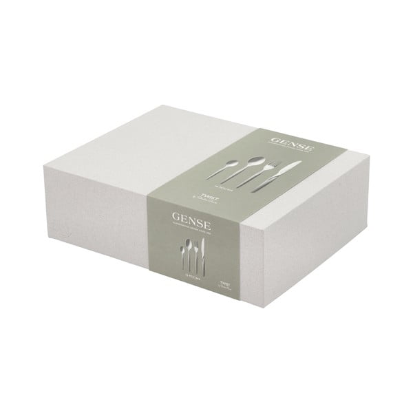 Tacâmuri argintii din oțel inoxidabil 16 buc. Twist – Gense-image-3