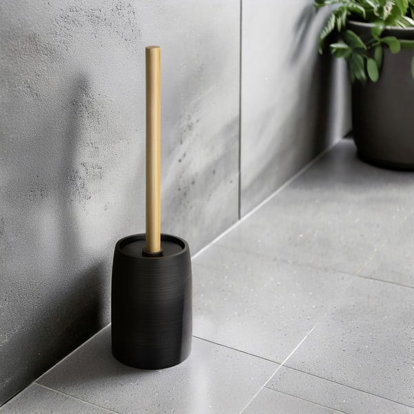 Perie de WC neagră din polirășină Altavalle – Wenko-image-1